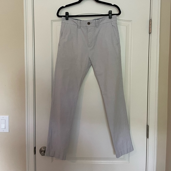 Brooks Brothers Red Fleece Slim Fit Chinos - White/Grey - Picture 1 of 5